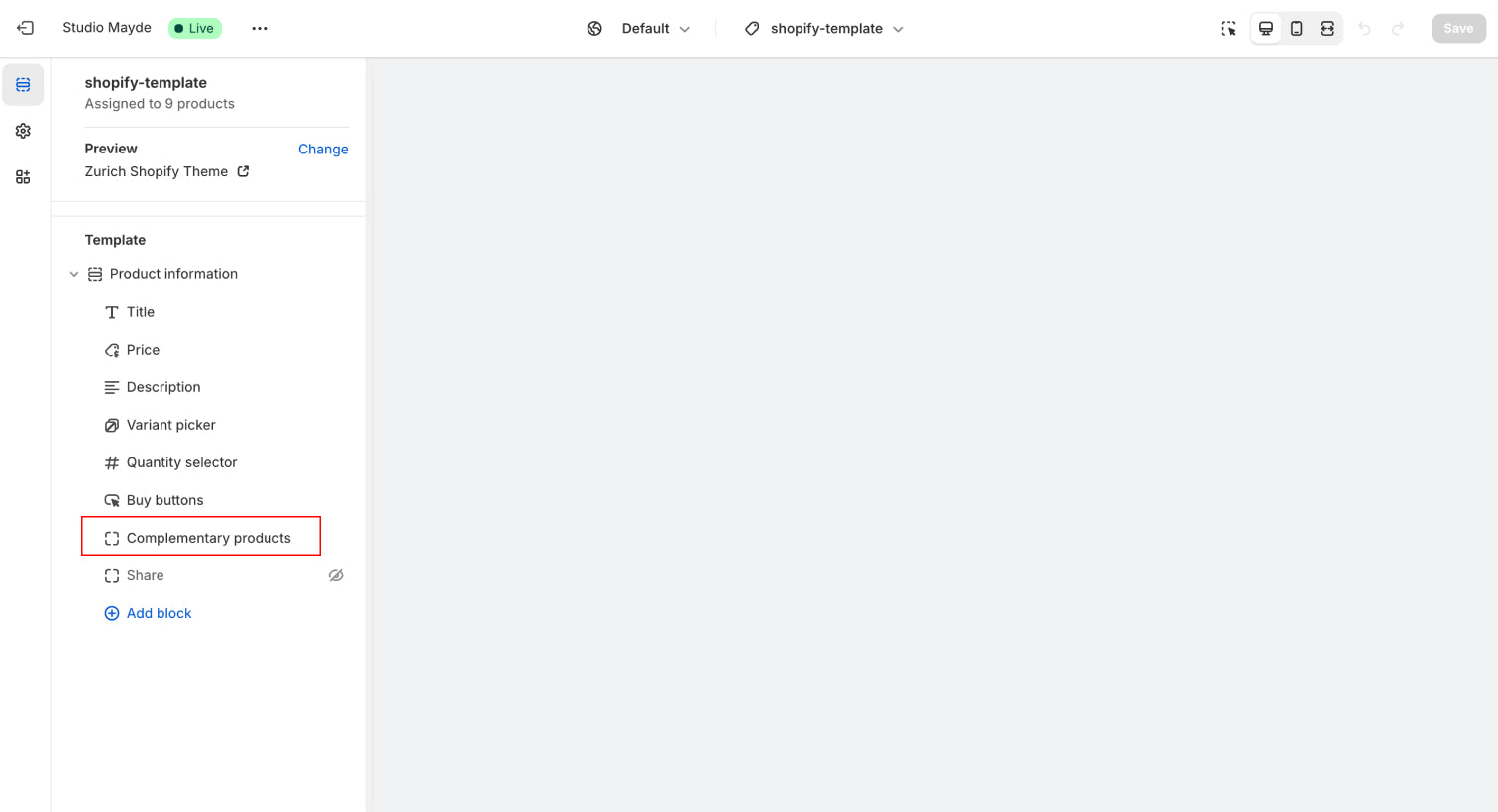 <p>Add complementary products to product detail pages</p>