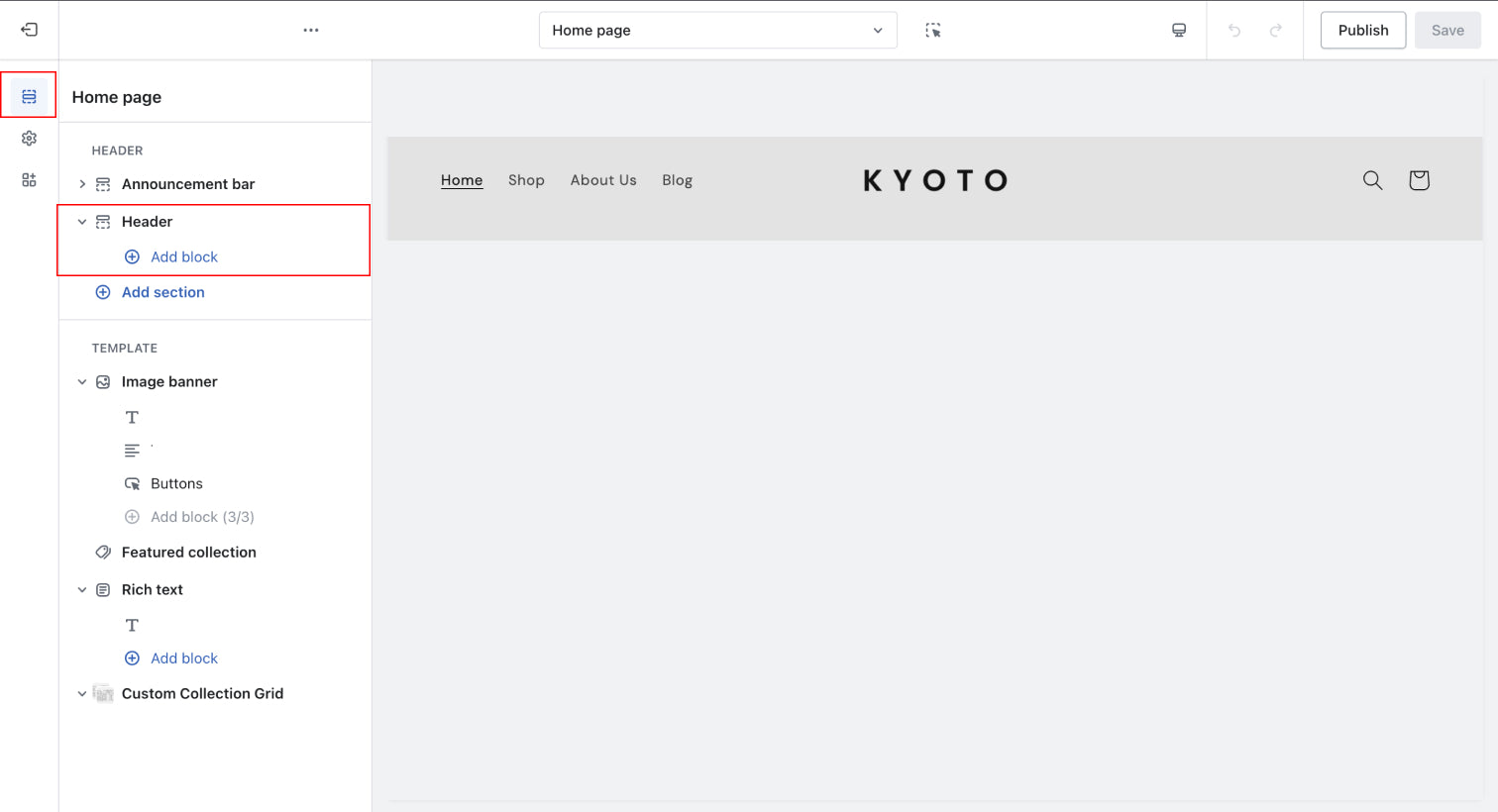 <p>Header</p>
